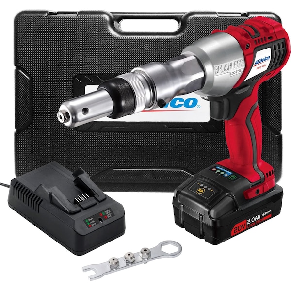 P20 series Li-ion 20V BRUSHLESS Rivet Tool w/ ETC (1 Battery)